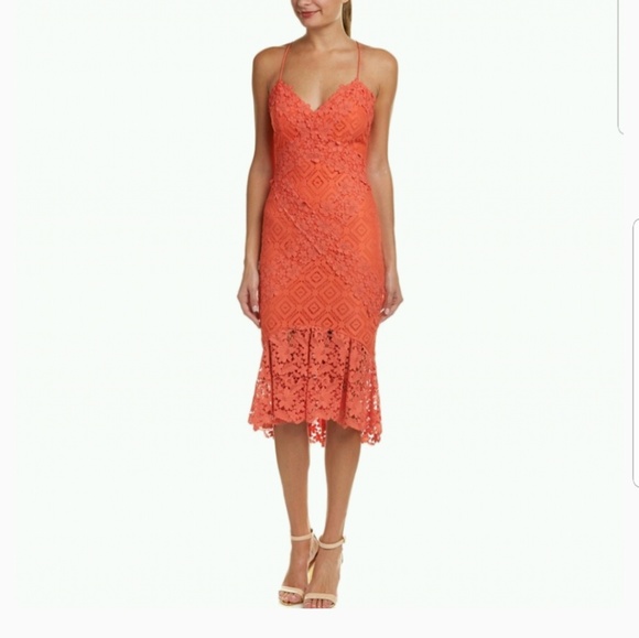 coral cocktail dress